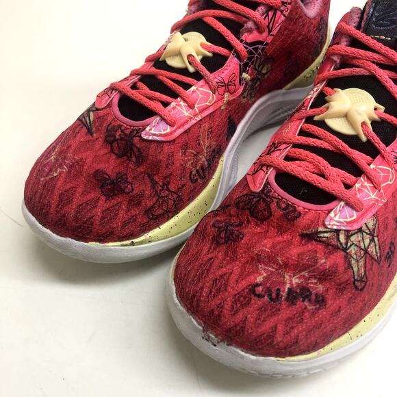 Under Armour Curry Flow 10 Pink Unicorn & Butterfly Girl Dad Shoes M 9 / W 10.5 main image 8